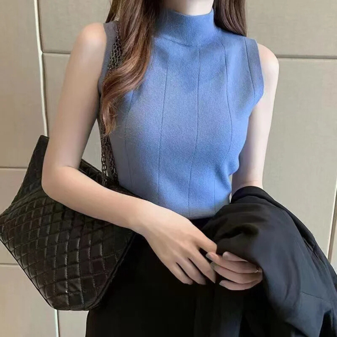 Sleeveless Knit Blouse