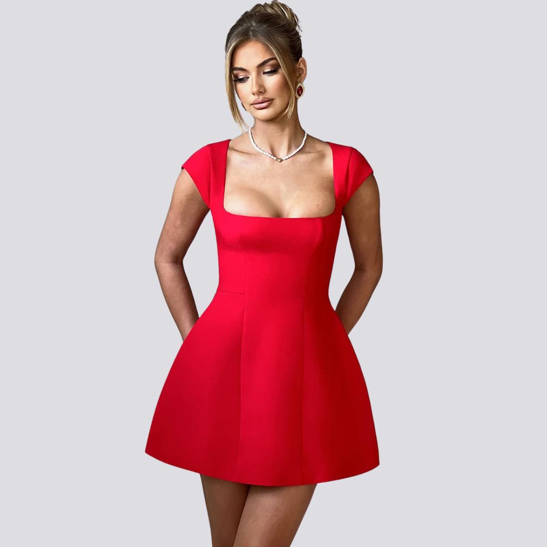 Scarlet Elegance Dress