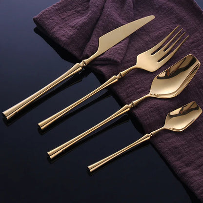 Golden Elegance Cutlery Set