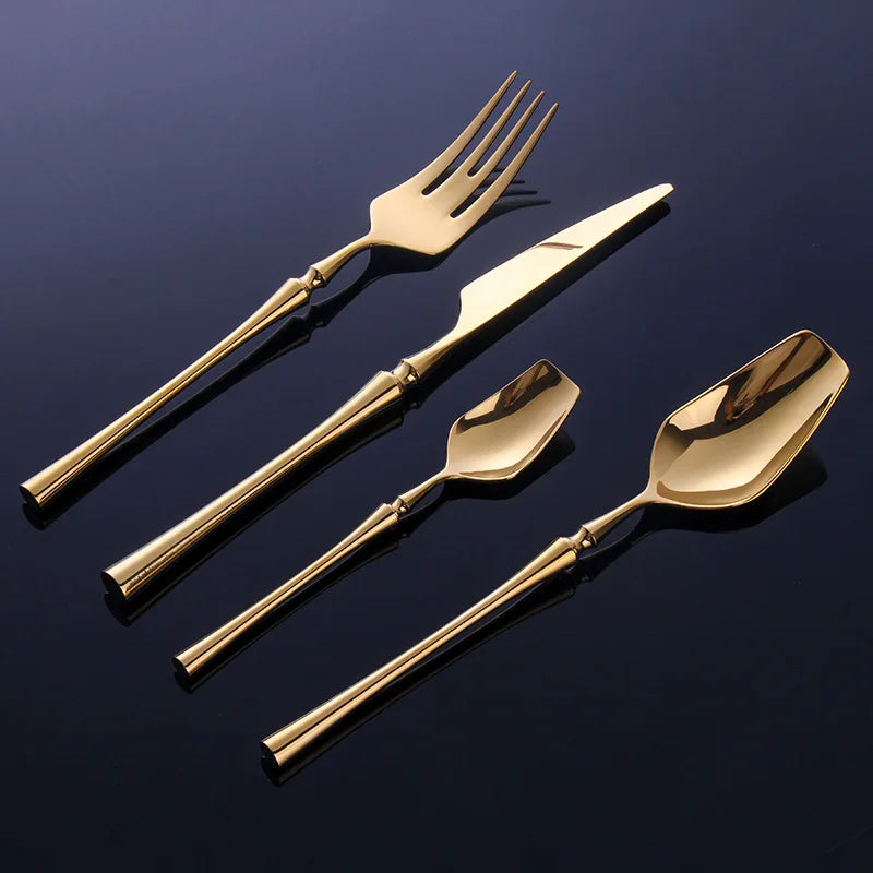 Golden Elegance Cutlery Set