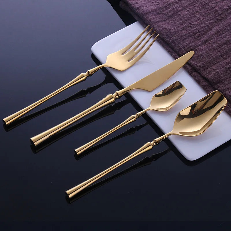 Golden Elegance Cutlery Set