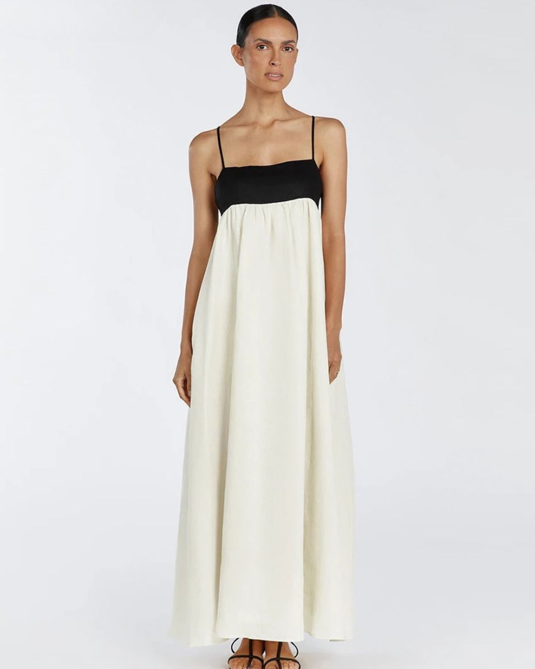 Carolme Amelia Loose Dress Beige / S Woman summer Dress