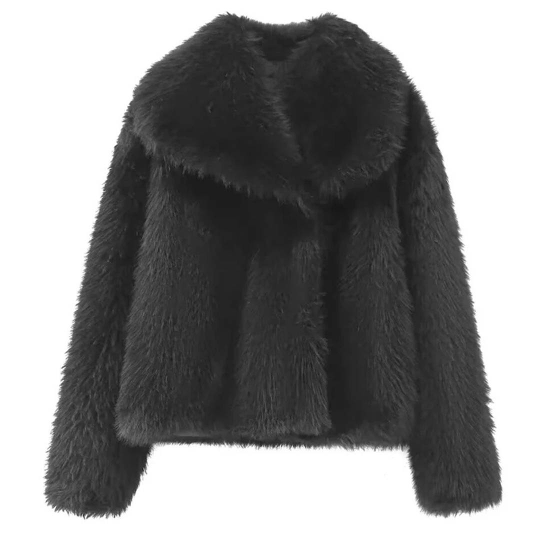 Carolme Burgundy Bliss Coat Black / XS