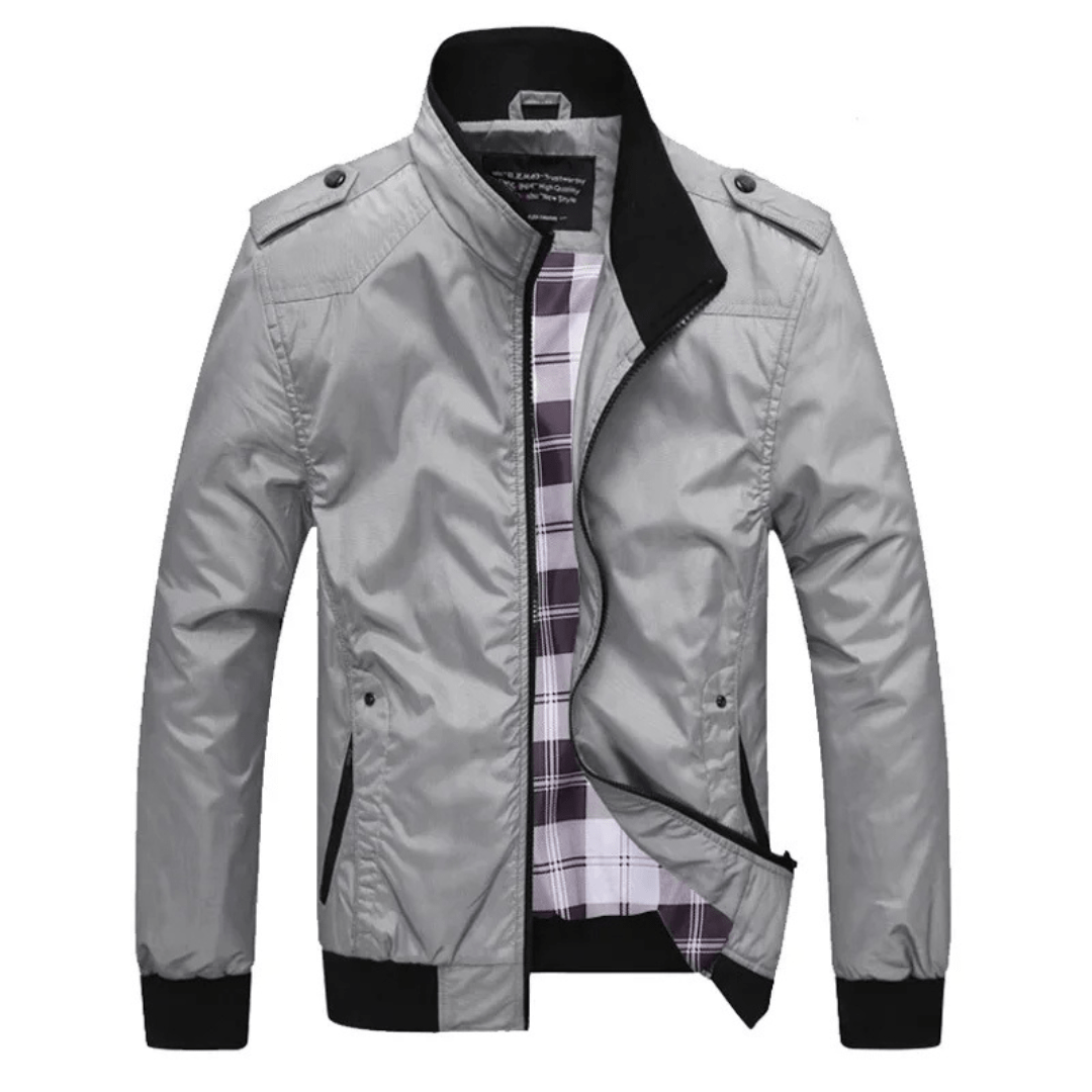 Carolme Casual Bomber Jacket Gray / S