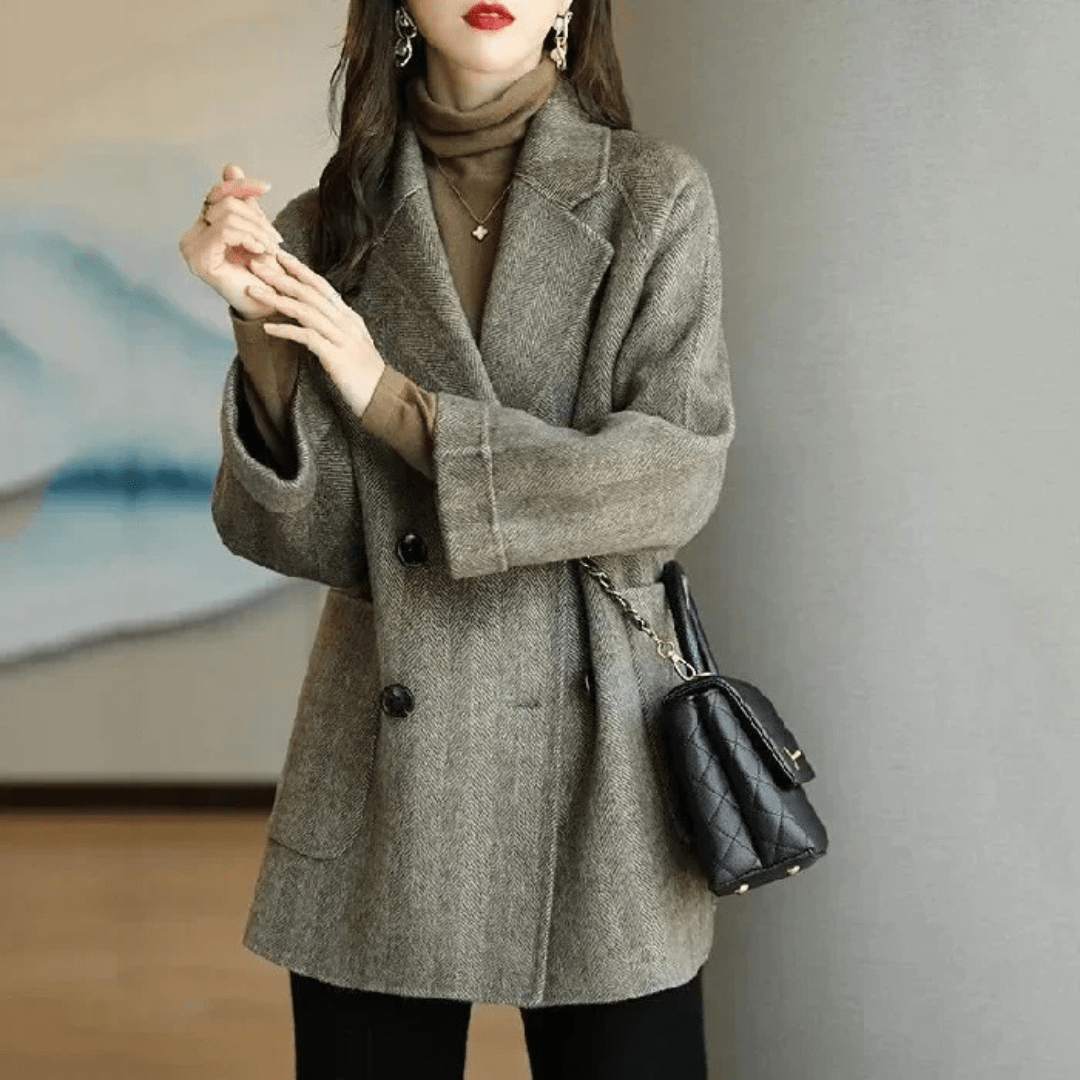 Carolme Classic Wool Overcoat Brown / M