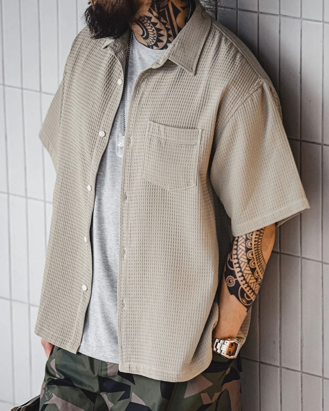 Carolme Felix Shirt Khaki / S man shirts