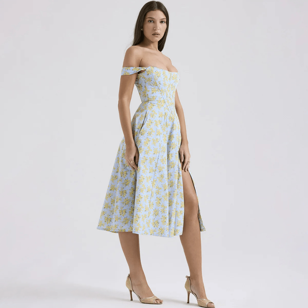 Carolme Floral Whimsy Midi Dress