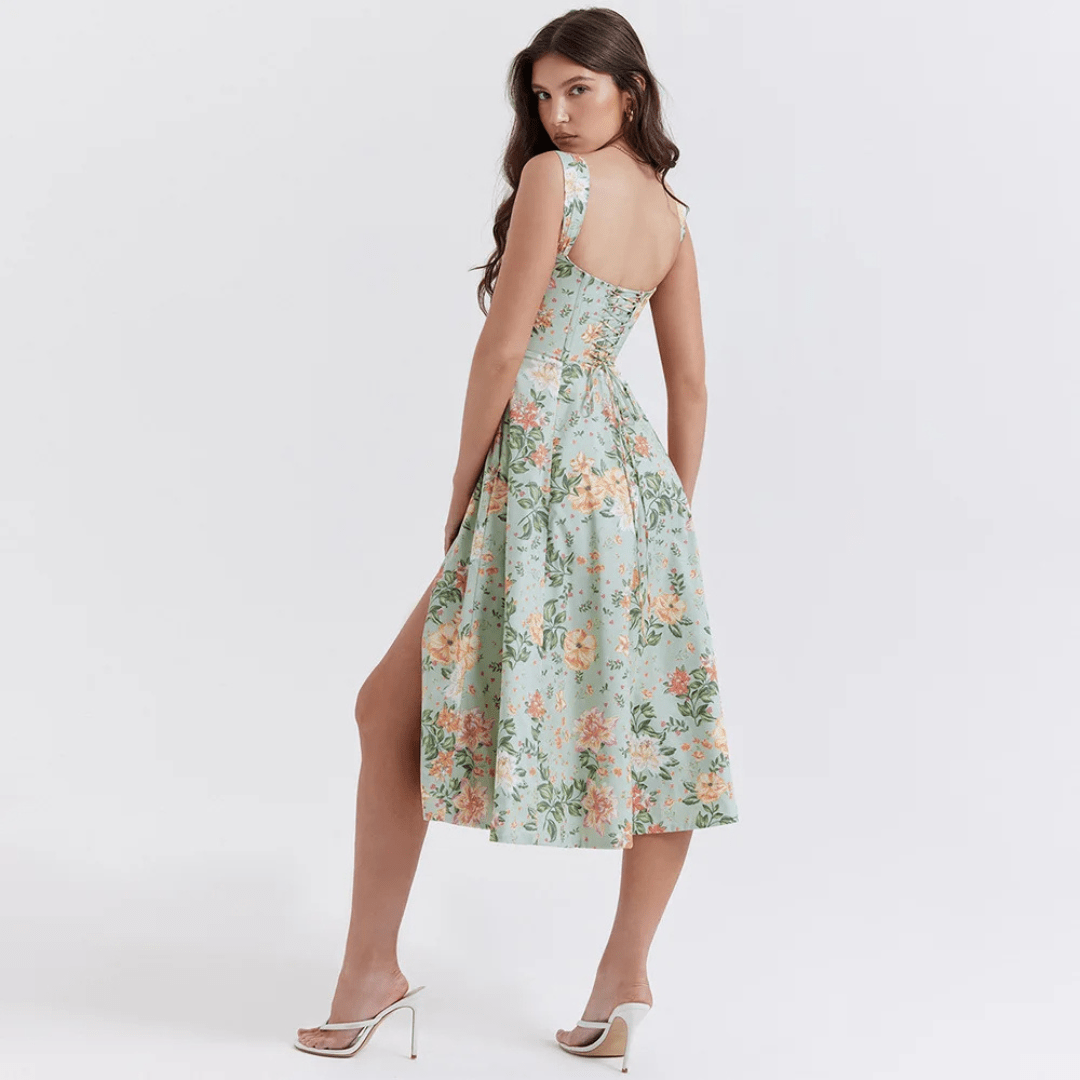 Carolme Floral Whimsy Midi Dress