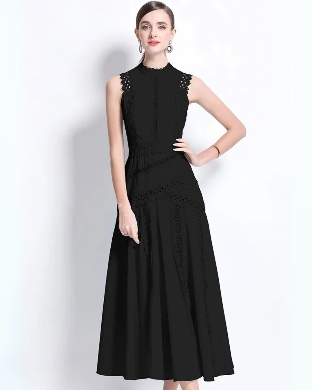 Carolme Isabella Long Dress Black / M Woman Dress