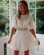 Carolme Lily Pearl Summer Dress White / S Woman summer Dress