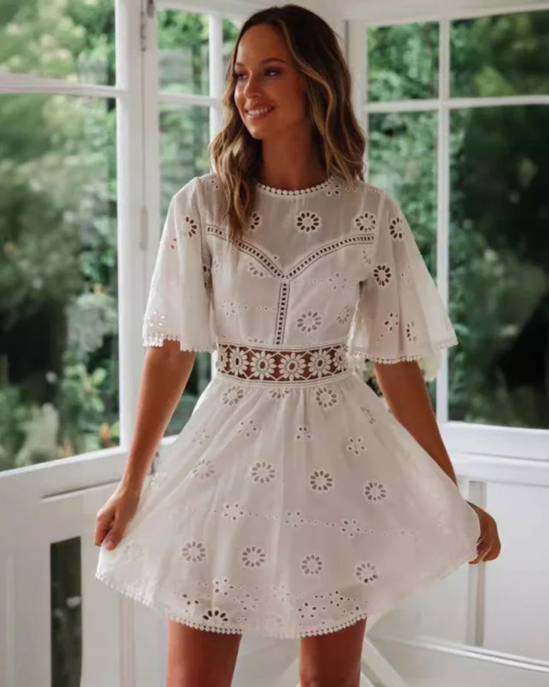 Carolme Lily Pearl Summer Dress White / S Woman summer Dress