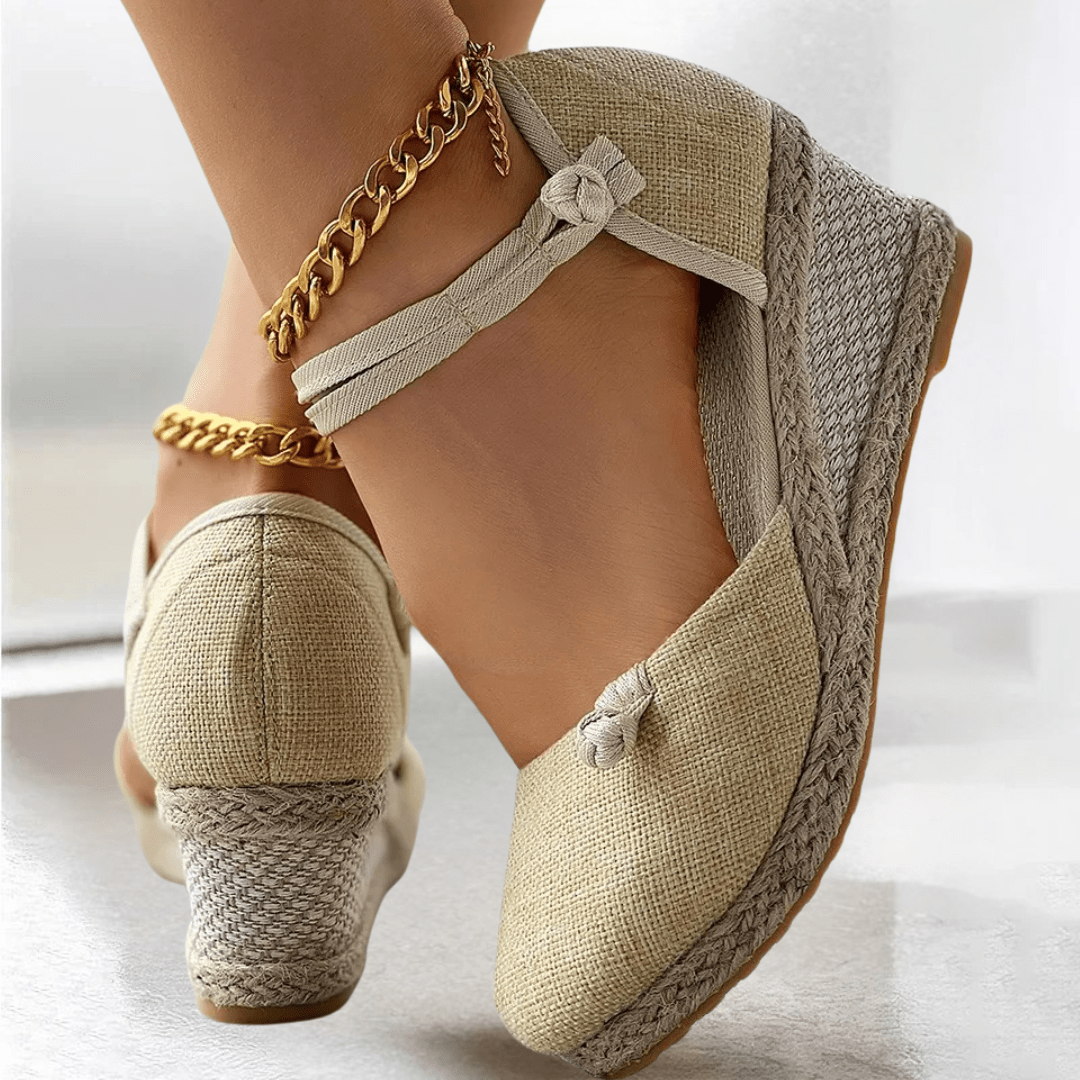 Carolme Linen Luxe Sandals