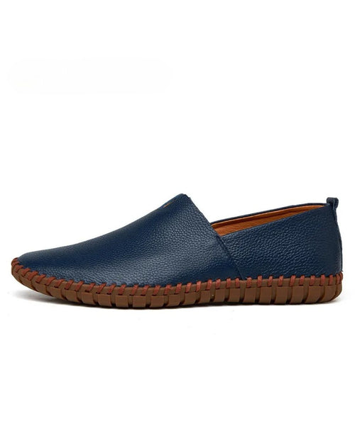 Carolme Maxwell Leather Loafers Blue / 40 man shoes