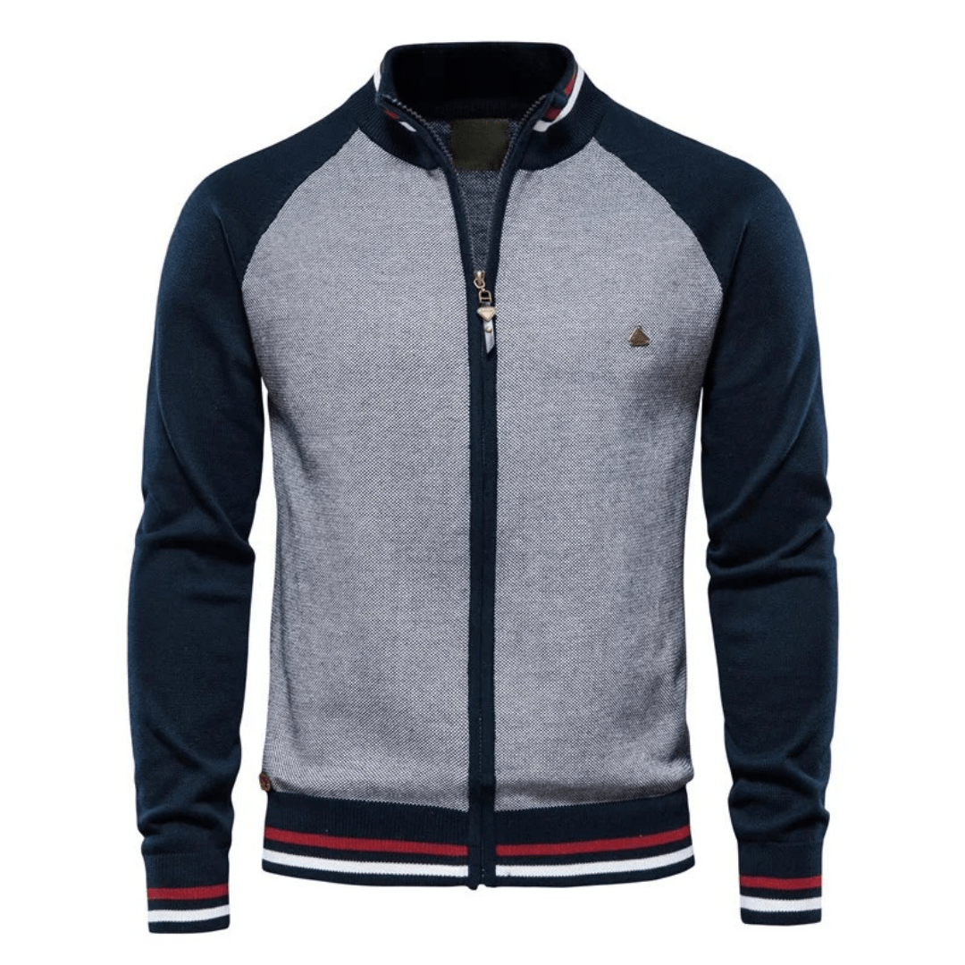 Carolme Men's Knitted Jacket Navy Blue / S