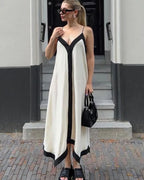 Carolme Paloma Summer Dress Beige / S woman summer dress