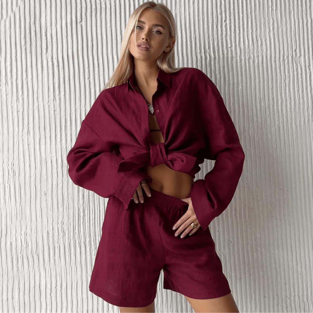 Carolme Rio Set Burgundy / S