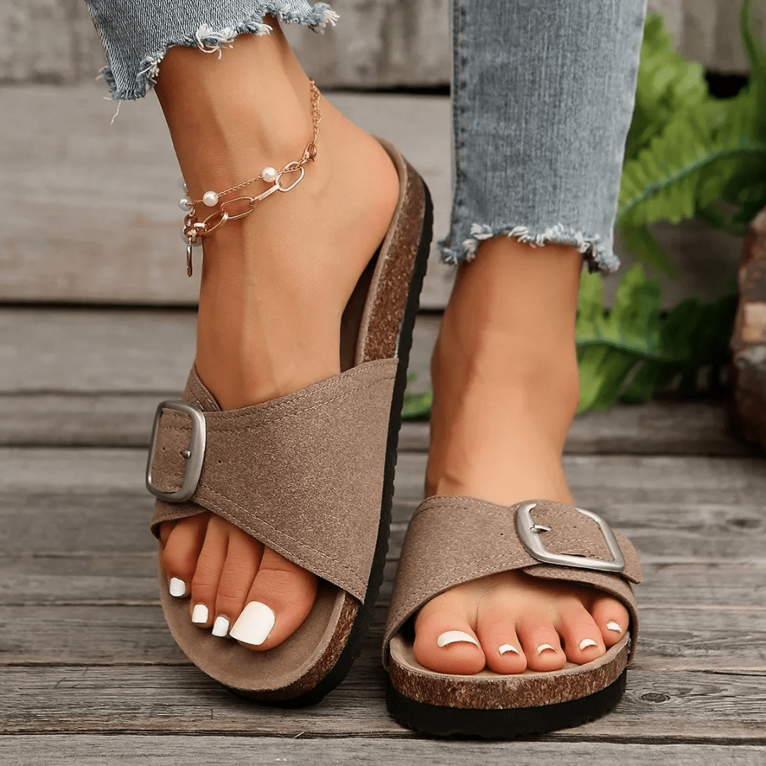 Carolme Summer Comfort Sandals Brown / 35