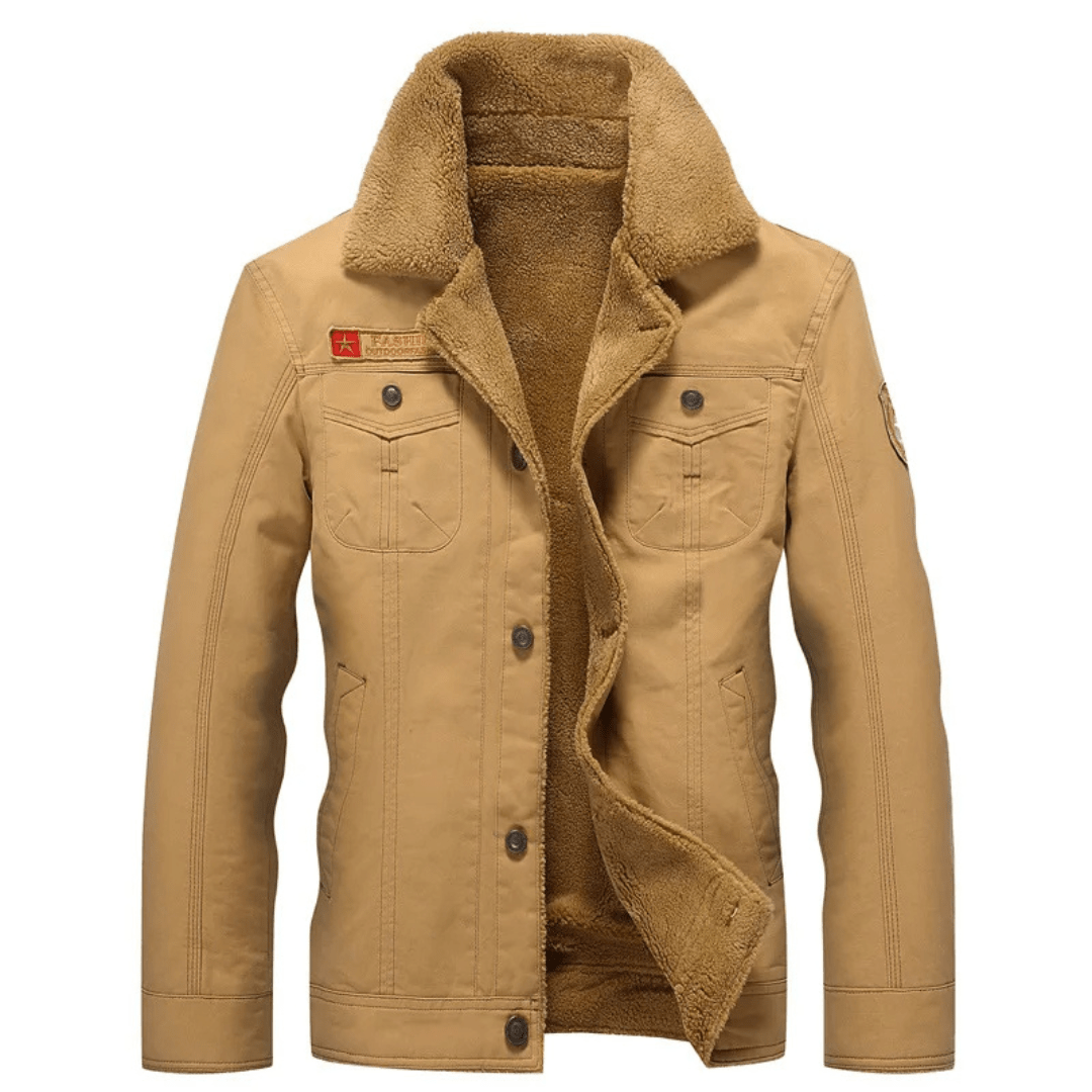 Carolme Vanguard Aviator Jacket Khaki / S