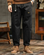 Carolme Vintage Cargo Pants Black / 44 man pants trousers
