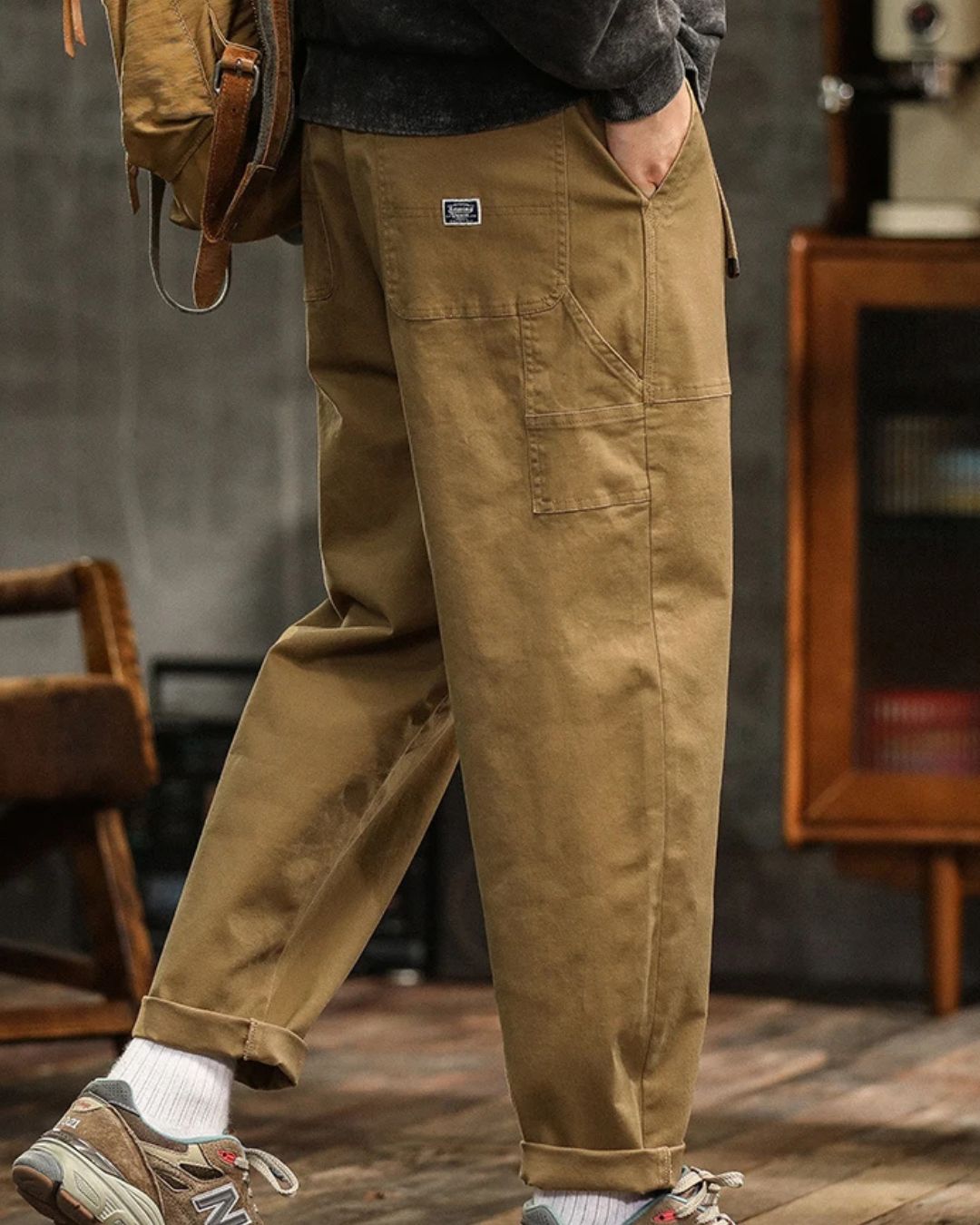 Carolme Vintage Cargo Pants man pants trousers